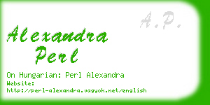 alexandra perl business card